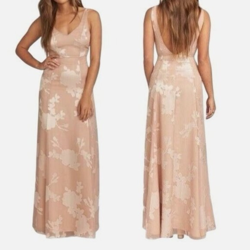 Show Me Your MuMu Blush Floral Maxi Dress